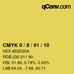 Color code: CMYK 0 / 8 / 61 / 10 | qconv.com