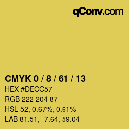 颜色代码: CMYK 0 / 8 / 61 / 13 | qconv.com