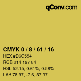Color code: CMYK 0 / 8 / 61 / 16 | qconv.com