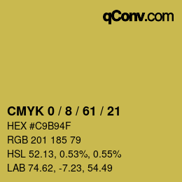 Color code: CMYK 0 / 8 / 61 / 21 | qconv.com