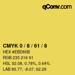 Color code: CMYK 0 / 8 / 61 / 8 | qconv.com