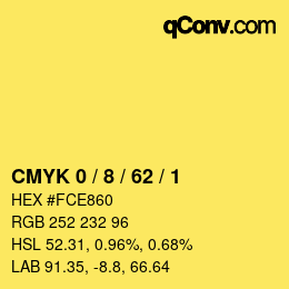 Color code: CMYK 0 / 8 / 62 / 1 | qconv.com