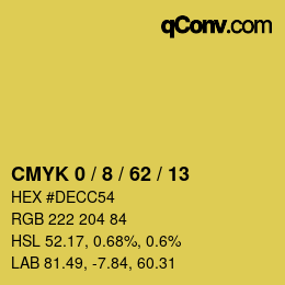 颜色代码: CMYK 0 / 8 / 62 / 13 | qconv.com