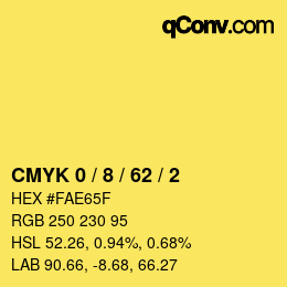 Color code: CMYK 0 / 8 / 62 / 2 | qconv.com