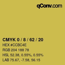 颜色代码: CMYK 0 / 8 / 62 / 20 | qconv.com