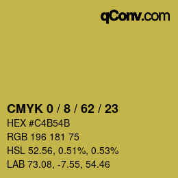 Color code: CMYK 0 / 8 / 62 / 23 | qconv.com