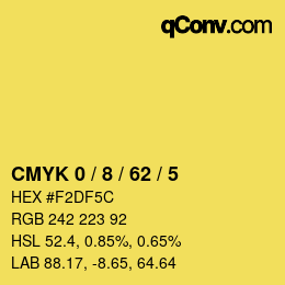 Color code: CMYK 0 / 8 / 62 / 5 | qconv.com
