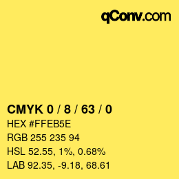 Color code: CMYK 0 / 8 / 63 / 0 | qconv.com