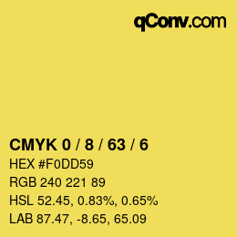 Color code: CMYK 0 / 8 / 63 / 6 | qconv.com