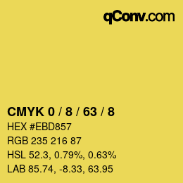 Color code: CMYK 0 / 8 / 63 / 8 | qconv.com