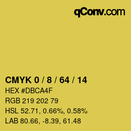 颜色代码: CMYK 0 / 8 / 64 / 14 | qconv.com