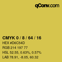 Color code: CMYK 0 / 8 / 64 / 16 | qconv.com