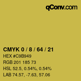 Color code: CMYK 0 / 8 / 64 / 21 | qconv.com