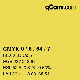 Color code: CMYK 0 / 8 / 64 / 7 | qconv.com