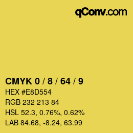 Color code: CMYK 0 / 8 / 64 / 9 | qconv.com