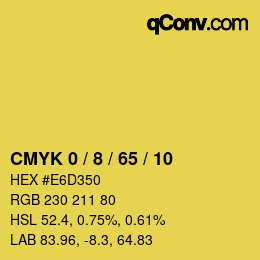 Color code: CMYK 0 / 8 / 65 / 10 | qconv.com