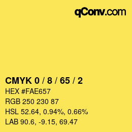 Color code: CMYK 0 / 8 / 65 / 2 | qconv.com