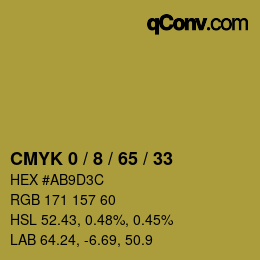 カラーコード: CMYK 0 / 8 / 65 / 33 | qconv.com