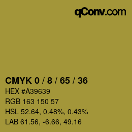 カラーコード: CMYK 0 / 8 / 65 / 36 | qconv.com