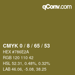 Color code: CMYK 0 / 8 / 65 / 53 | qconv.com