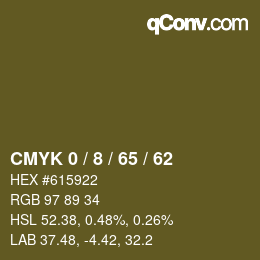 Color code: CMYK 0 / 8 / 65 / 62 | qconv.com