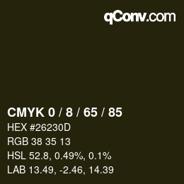 カラーコード: CMYK 0 / 8 / 65 / 85 | qconv.com