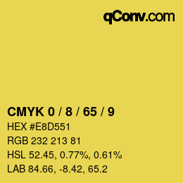 Color code: CMYK 0 / 8 / 65 / 9 | qconv.com