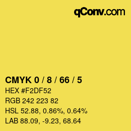 Color code: CMYK 0 / 8 / 66 / 5 | qconv.com