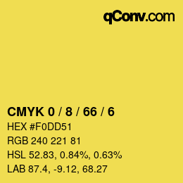 Color code: CMYK 0 / 8 / 66 / 6 | qconv.com