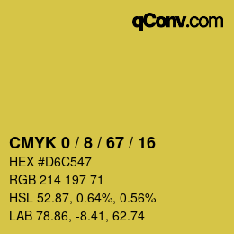 Color code: CMYK 0 / 8 / 67 / 16 | qconv.com