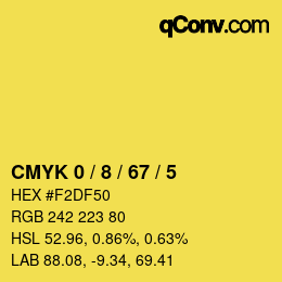 Color code: CMYK 0 / 8 / 67 / 5 | qconv.com