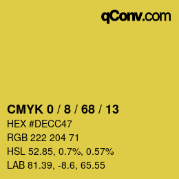 Color code: CMYK 0 / 8 / 68 / 13 | qconv.com