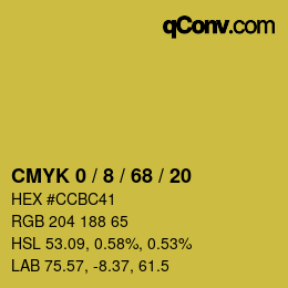 Color code: CMYK 0 / 8 / 68 / 20 | qconv.com