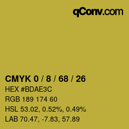 Color code: CMYK 0 / 8 / 68 / 26 | qconv.com
