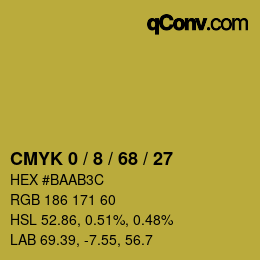 颜色代码: CMYK 0 / 8 / 68 / 27 | qconv.com