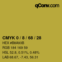 颜色代码: CMYK 0 / 8 / 68 / 28 | qconv.com