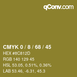 Color code: CMYK 0 / 8 / 68 / 45 | qconv.com