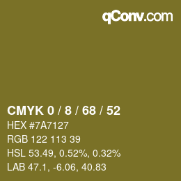 Color code: CMYK 0 / 8 / 68 / 52 | qconv.com