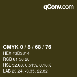 カラーコード: CMYK 0 / 8 / 68 / 76 | qconv.com