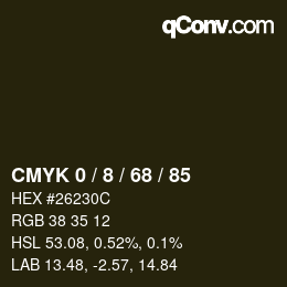 Color code: CMYK 0 / 8 / 68 / 85 | qconv.com