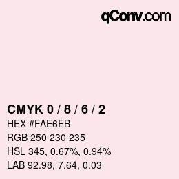 カラーコード: CMYK 0 / 8 / 6 / 2 | qconv.com