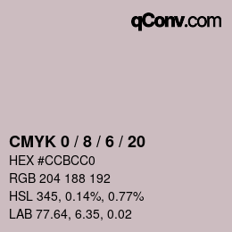 Color code: CMYK 0 / 8 / 6 / 20 | qconv.com