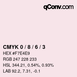 カラーコード: CMYK 0 / 8 / 6 / 3 | qconv.com