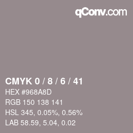 Color code: CMYK 0 / 8 / 6 / 41 | qconv.com