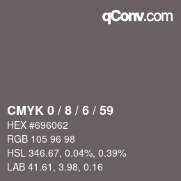 Color code: CMYK 0 / 8 / 6 / 59 | qconv.com