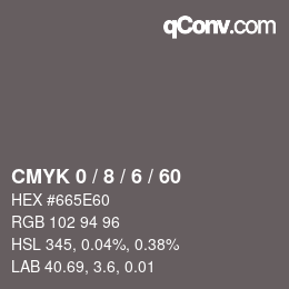 Color code: CMYK 0 / 8 / 6 / 60 | qconv.com