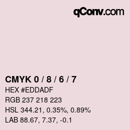 カラーコード: CMYK 0 / 8 / 6 / 7 | qconv.com