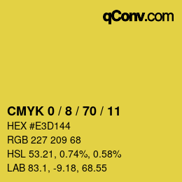Color code: CMYK 0 / 8 / 70 / 11 | qconv.com