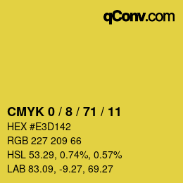 Color code: CMYK 0 / 8 / 71 / 11 | qconv.com