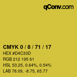 Color code: CMYK 0 / 8 / 71 / 17 | qconv.com